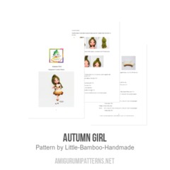 Autumn girl amigurumi pattern by Little Bamboo Handmade