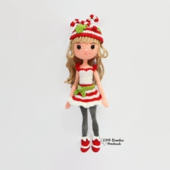 Candy Cane Girl amigurumi pattern by Little Bamboo Handmade