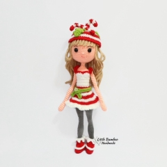 Candy Cane Girl amigurumi by Little Bamboo Handmade