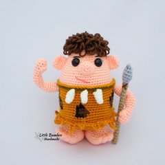 Caveman Dru and Cavegirl Dee amigurumi pattern by Little Bamboo Handmade