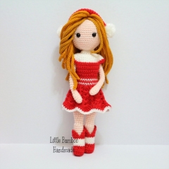 Chloe The Red Dress Girl amigurumi pattern by Little Bamboo Handmade