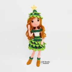 Christmas Tree Girl amigurumi pattern by Little Bamboo Handmade