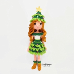 Christmas Tree Girl amigurumi by Little Bamboo Handmade