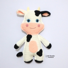 Cow Ragdoll amigurumi pattern by Little Bamboo Handmade