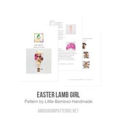 Easter Lamb Girl amigurumi pattern by Little Bamboo Handmade