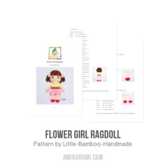 Flower Girl Ragdoll amigurumi pattern by Little Bamboo Handmade