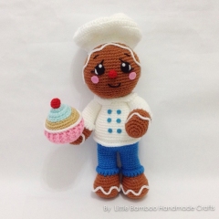 Gingerbread Baker amigurumi pattern by Little Bamboo Handmade