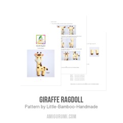 Giraffe Ragdoll amigurumi pattern by Little Bamboo Handmade