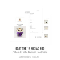 Goat The 12 Zodiac Egg amigurumi pattern by Little Bamboo Handmade