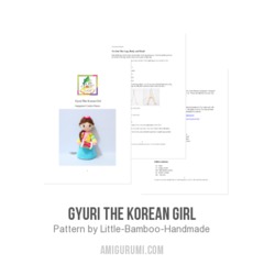 Gyuri The Korean Girl amigurumi pattern by Little Bamboo Handmade