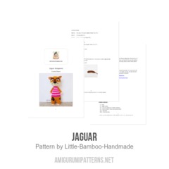 Jackie the Jaguar amigurumi pattern by Little Bamboo Handmade