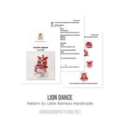 Lion Dance amigurumi pattern by Little Bamboo Handmade