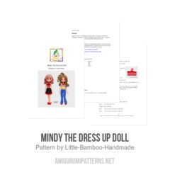 Mindy The Dress Up Doll amigurumi pattern by Little Bamboo Handmade