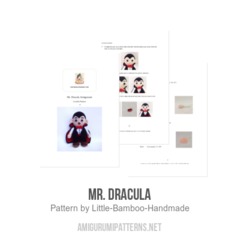 Mr. Dracula amigurumi pattern by Little Bamboo Handmade