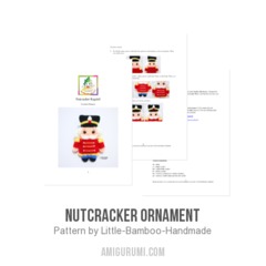 Nutcracker Ornament amigurumi pattern by Little Bamboo Handmade