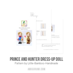 Prince and Hunter Dress-Up Doll amigurumi pattern by Little Bamboo Handmade