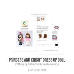 Princess And Knight Dress Up Doll amigurumi pattern by Little Bamboo Handmade