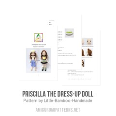 Priscilla The Dress-Up Doll amigurumi pattern by Little Bamboo Handmade