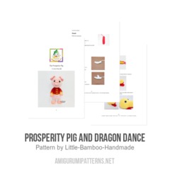 Prosperity Pig And Dragon Dance amigurumi pattern by Little Bamboo Handmade