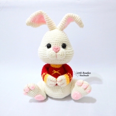 Prosperity Rabbit and Firecracker amigurumi by Little Bamboo Handmade