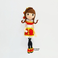 Red Lantern Girl amigurumi pattern by Little Bamboo Handmade