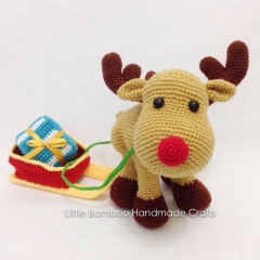 Reindeer And Sleigh  amigurumi pattern by Little Bamboo Handmade