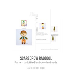 Scarecrow Ragdoll amigurumi pattern by Little Bamboo Handmade