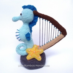 Seahorse Harp amigurumi pattern by Little Bamboo Handmade
