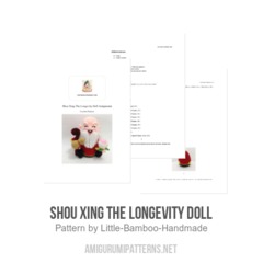 Shou Xing The Longevity Doll amigurumi pattern by Little Bamboo Handmade