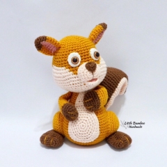 Skippy The Squirrel amigurumi pattern by Little Bamboo Handmade
