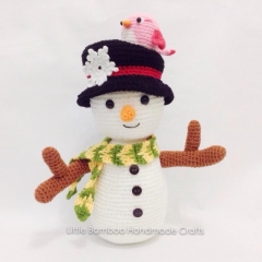 Snowman And Bird amigurumi by Little Bamboo Handmade