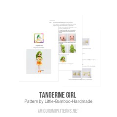 Tangerine Girl  amigurumi pattern by Little Bamboo Handmade