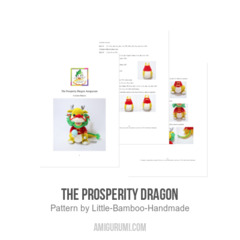 The Prosperity Dragon amigurumi pattern by Little Bamboo Handmade
