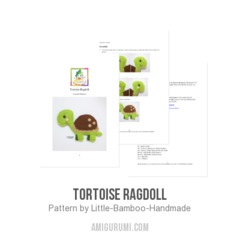 Tortoise Ragdoll amigurumi pattern by Little Bamboo Handmade
