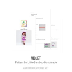 Violet amigurumi pattern by Little Bamboo Handmade