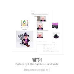 Witch amigurumi pattern by Little Bamboo Handmade