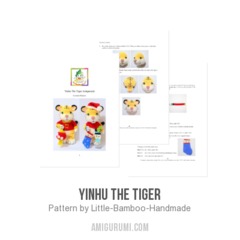 Yinhu the Tiger amigurumi pattern by Little Bamboo Handmade