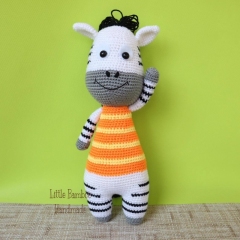 Zac the Zebra amigurumi pattern by Little Bamboo Handmade