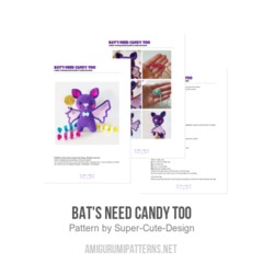 Bat's Need Candy Too amigurumi pattern by Super Cute Design