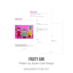 Fruity Ami amigurumi pattern by Super Cute Design