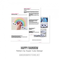 Happy rainbow amigurumi pattern by Super Cute Design