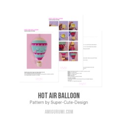 Hot Air Balloon amigurumi pattern by Super Cute Design