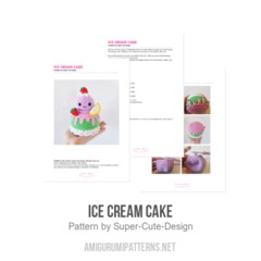 Ice Cream Cake amigurumi pattern by Super Cute Design