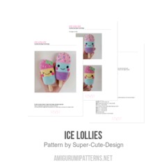 Ice Lollies amigurumi pattern by Super Cute Design