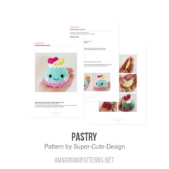 Pastry amigurumi pattern by Super Cute Design