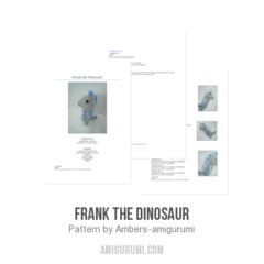 Frank the dinosaur amigurumi pattern by Amber's Amigurumi