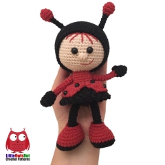 Doll in a Ladybug outfit amigurumi by LittleOwlsHut