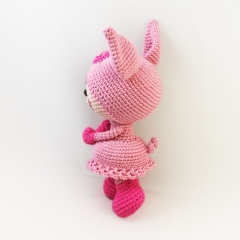 Doll in a pig outfit amigurumi by LittleOwlsHut