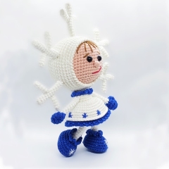 Doll in a snowflake outfit amigurumi by LittleOwlsHut