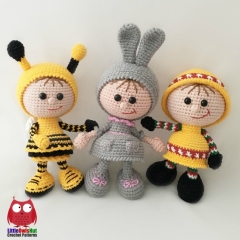 Doll in an Easter Bunny outfit amigurumi by LittleOwlsHut